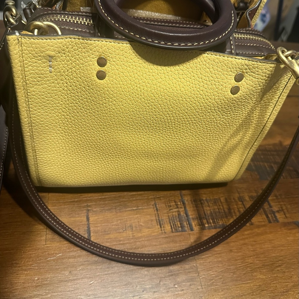 Coach Rogue 25 In Regenerative Leather in colorblock HAY - Picture 14 of 16